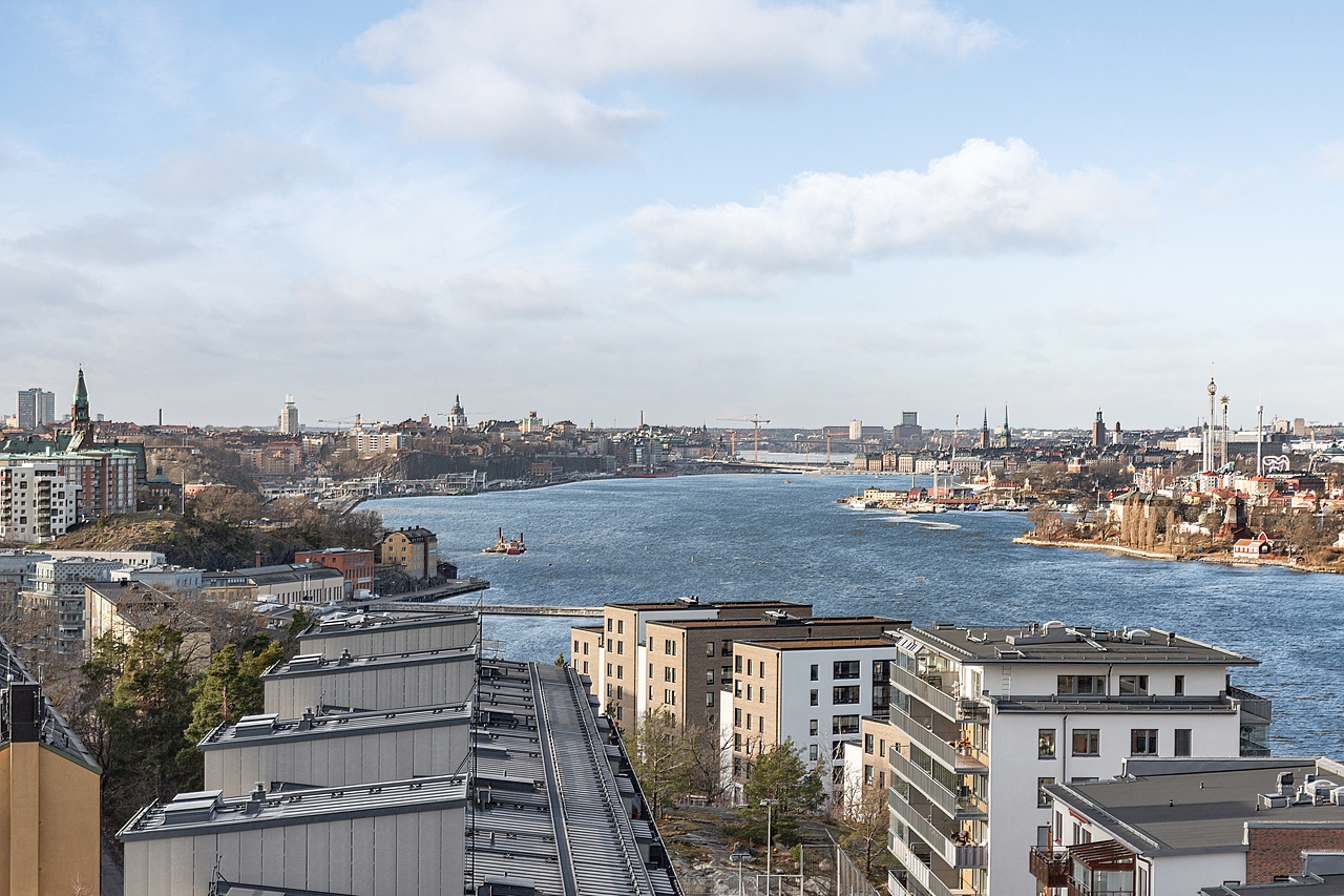 Fotograf stockholm fotat utsikt över Stockholms inlopp