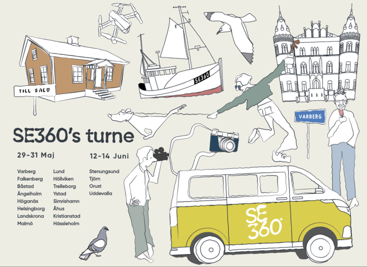 SE360 turne schema för Halland, Skåne och Bohuslän